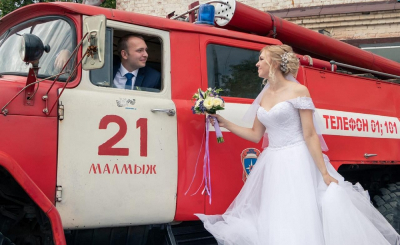 пожарная свадьба в Малмыже