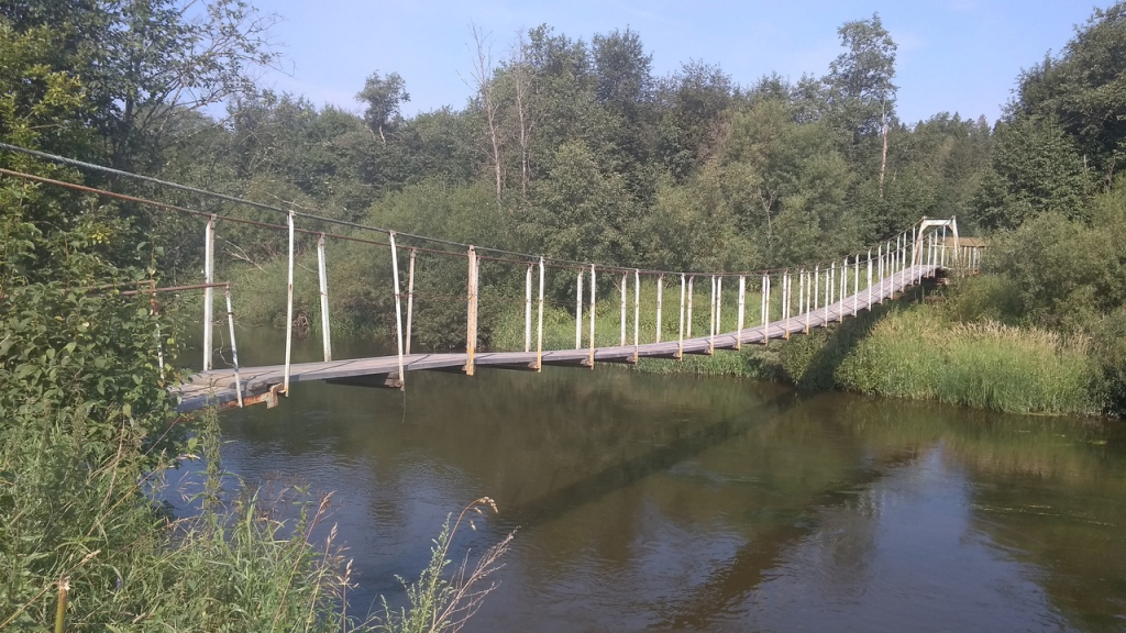 висячий подвесной мост в Кировской области