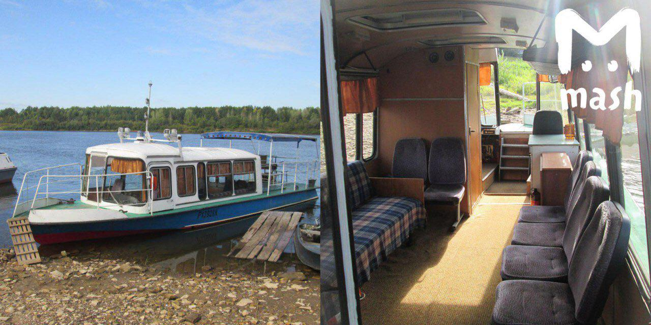 Умелец из Кирова сконструировал катер из автобуса и старой лодки