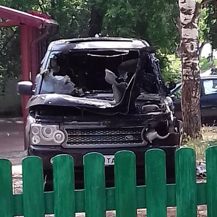 Ночью в Нововятске на парковке сгорел Land Rover