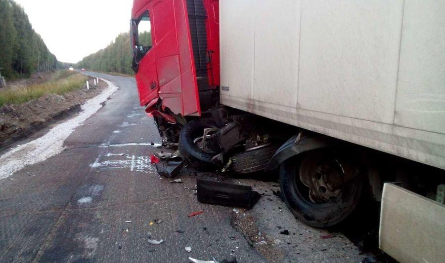 На трассе в Кировской области произошло ДТП с фурой: погиб водитель иномарки