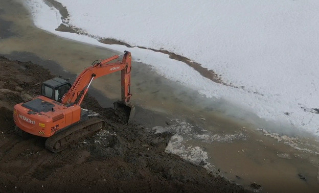 У реки Чахловицы обнаружено незаконное строительство водоема