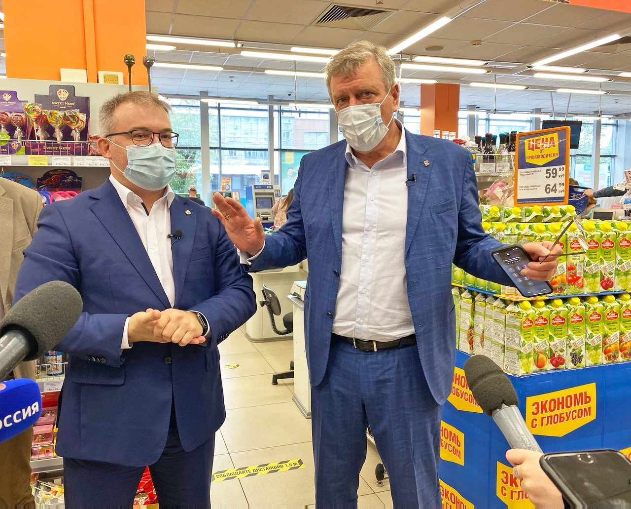 Губернатор лично проверил меры по профилактике распространения COVID-19 в кировских магазинах