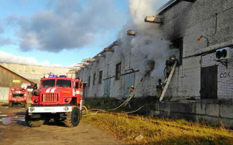 Онлайн-трансляция: в Кирове горят склады крупного производства