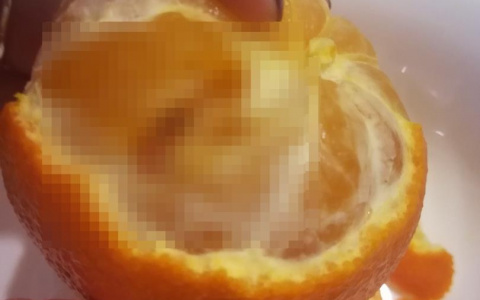 «Если червяк выбрал фрукт, значит он хороший»: кировчанка купила мандарин с сюрпризом